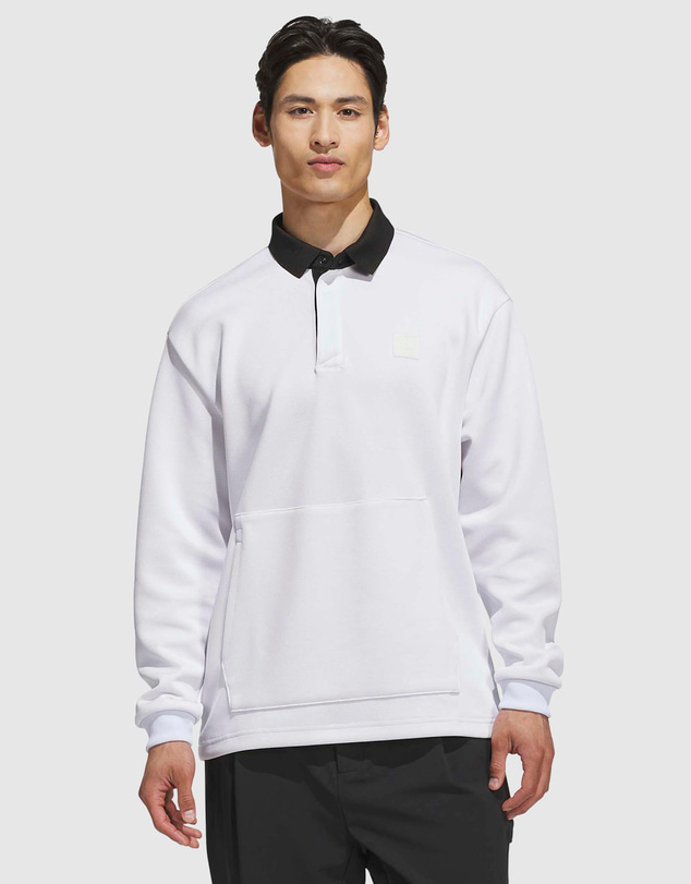 adidas Performance - Long Sleeve Knit Sweat Polo Shirt