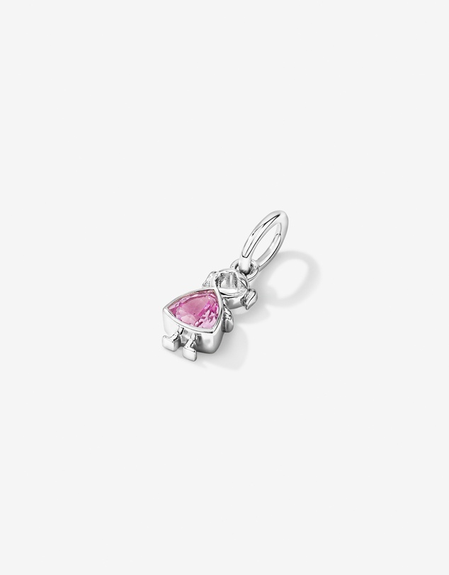 Michael Hill - Created Pink Sapphire Girl Pendant in Sterling Silver