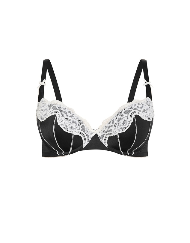 City Chic - Plus size Leticia Contour Uplift Bra - black