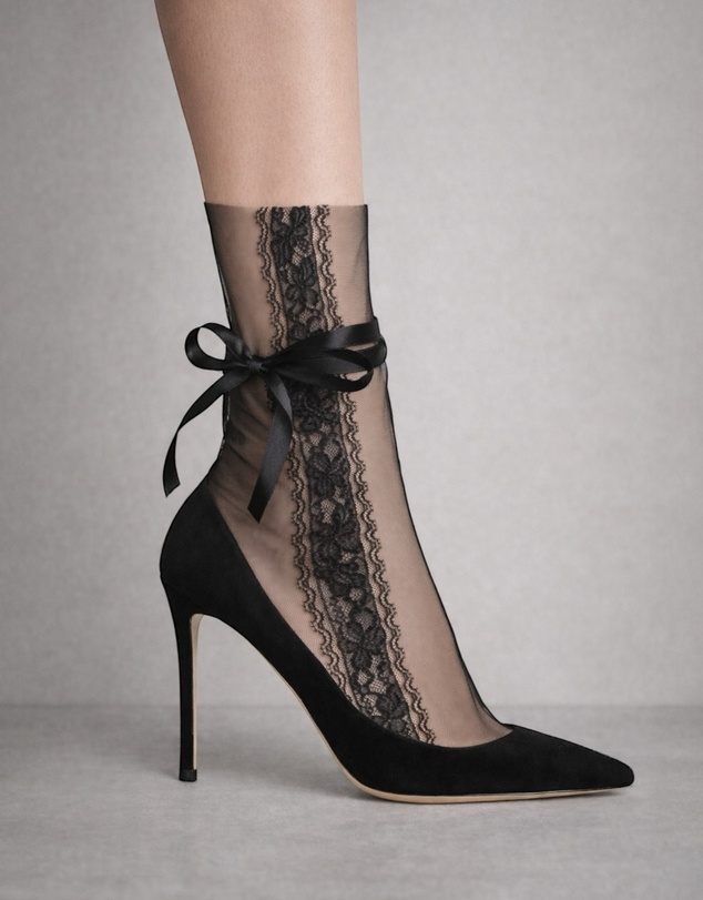High Heel Jungle - Lace Wrap Tulle Socks
