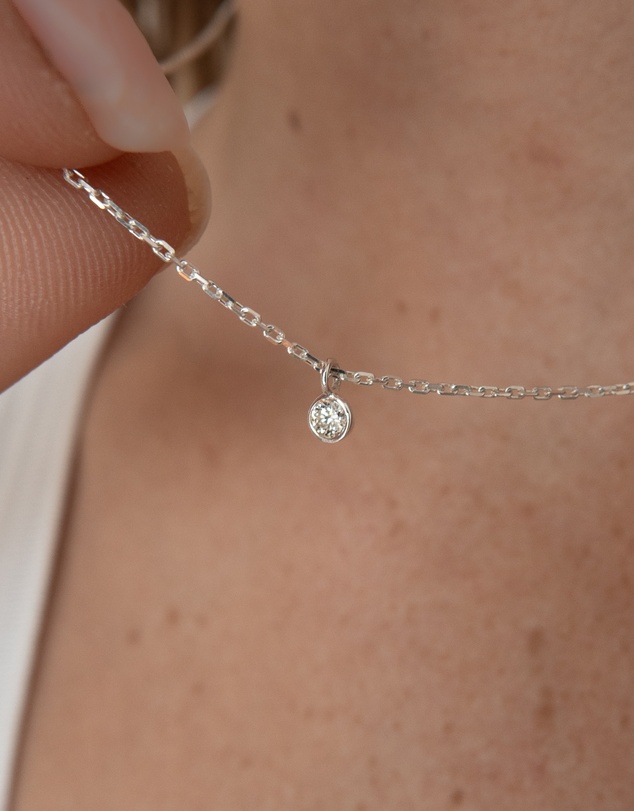 Luna Rae - Sterling Silver - Diamond Sky Necklace