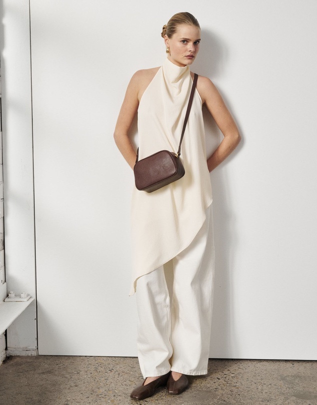 VESTIRSI - Vera Mahogany Camera Crossbody Bag
