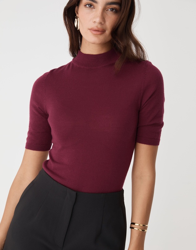Forcast - Ellen Wool Short Sleeve Knit