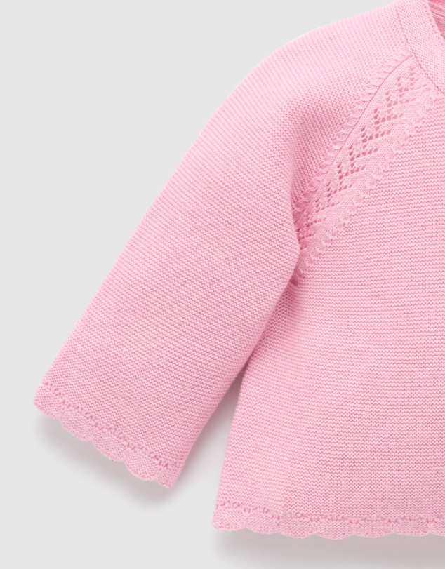 Purebaby - Scalloped Cardigan-Kids-Babies