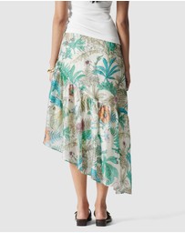 & Other Stories - Asymmetric Ruffle Midi Skirt