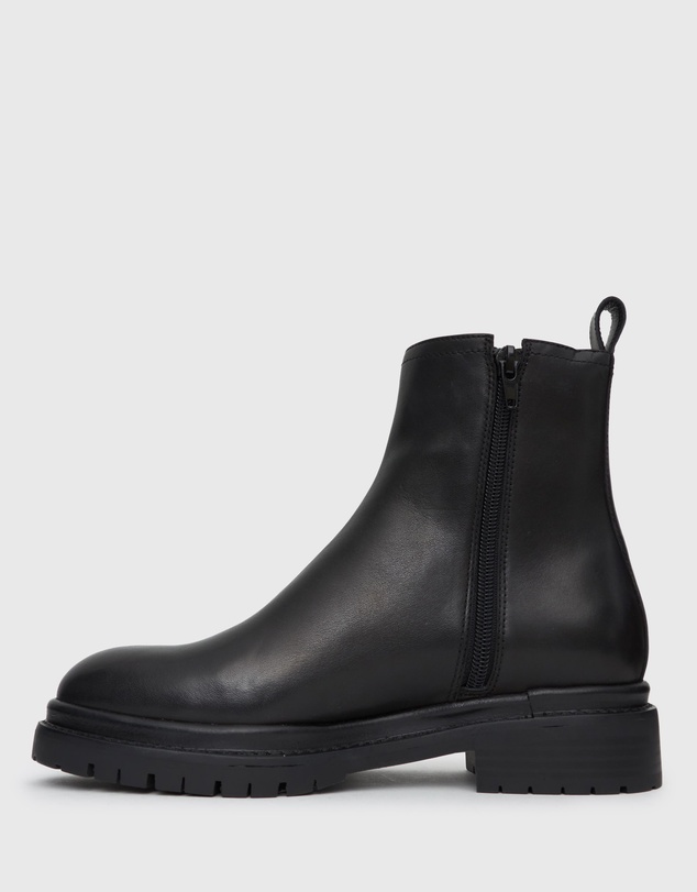 Betts - Indigo Leather Chelsea Ankle Boots