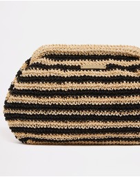 Seafolly - Raffia Stripe Pouch Bag