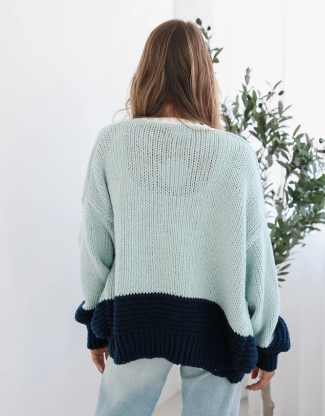 Esther & Co - Sheona Cardigan - Sage Multi