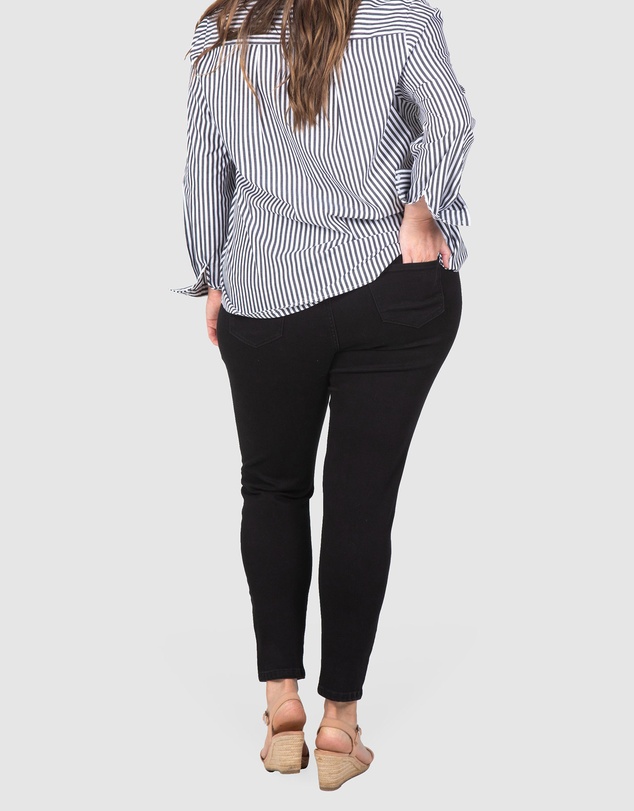 Love Your Wardrobe - Lexi Overdyed Black Denim Jeans