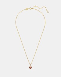 Swarovski - Chroma pendant, Heart, Red, Gold-tone plated