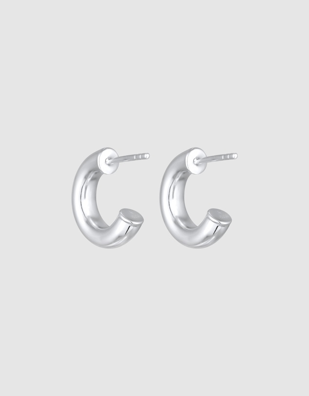 Elli Jewelry - Earrings Stud Classic Hoop 925 Sterling Silver
