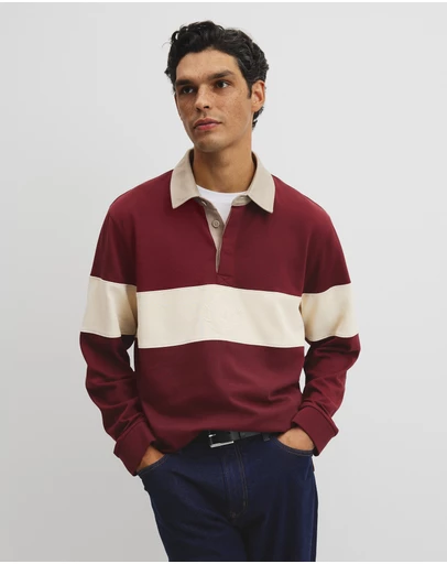 Country Road - Australian Cotton Panel Rugby Polo
