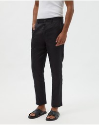 AERE - Slim Leg Tailored Linen Pants