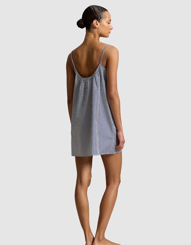 Polo Ralph Lauren - Shirting Stripes Cotton Chemise Slip Nightdress