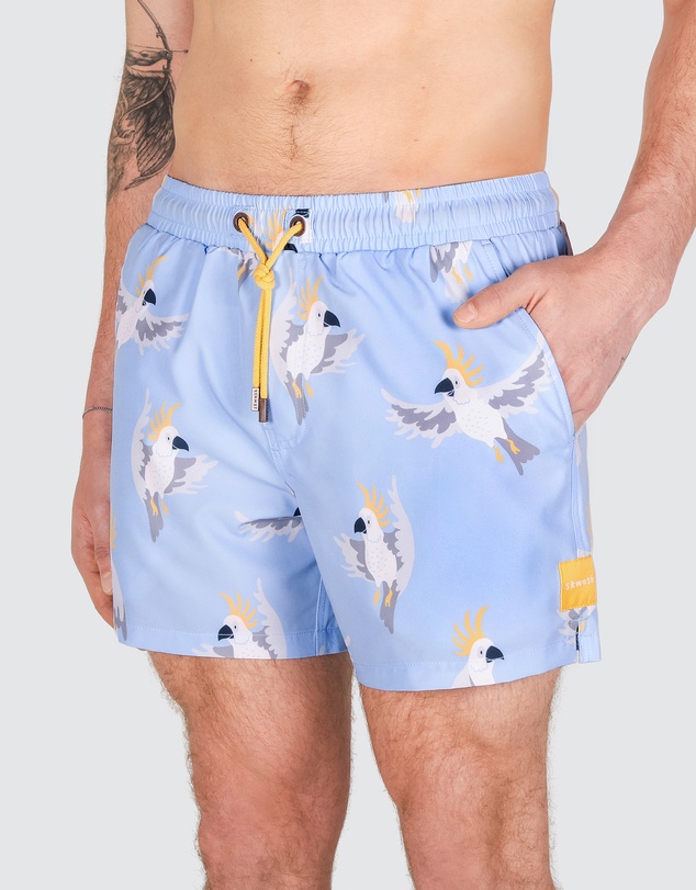 Skwosh - Mr Cocky Men's Eco Swim Shorts in Blue