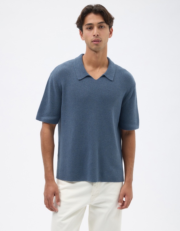 AERE - Organic Cotton Knit Boucle Polo