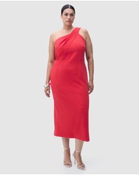 M.N.G - Irea Asymmetrical Bow-Neck Dress