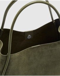 Nakedvice - The Nyla Khaki Suede Bag