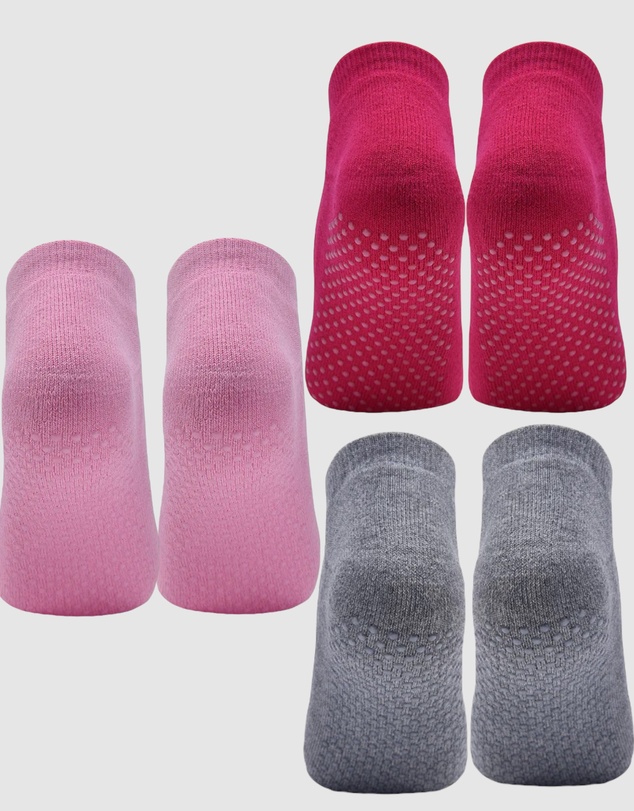 High Heel Jungle - Peek Yoga Pilates Grip Socks - 3 Pack