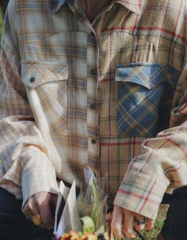 THE TALES - Half n Half Teddy Western Shirt