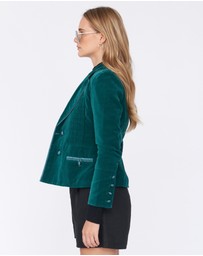 Amelius - Margaret Velvet Pintuck Blazer