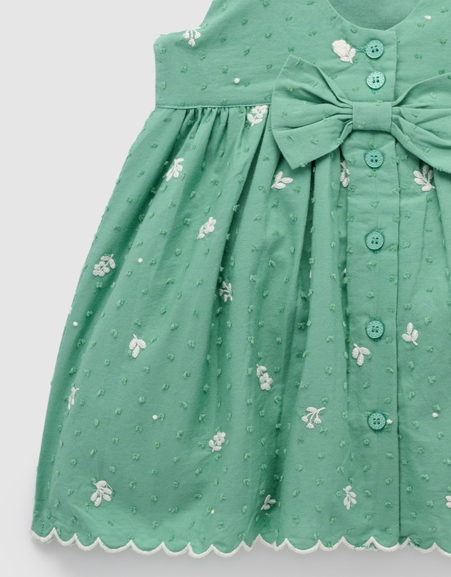 Purebaby - Embroidered Dress -Kids-Babies