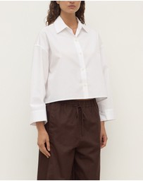 Assembly Label - Aurora Cropped Cotton Poplin Shirt