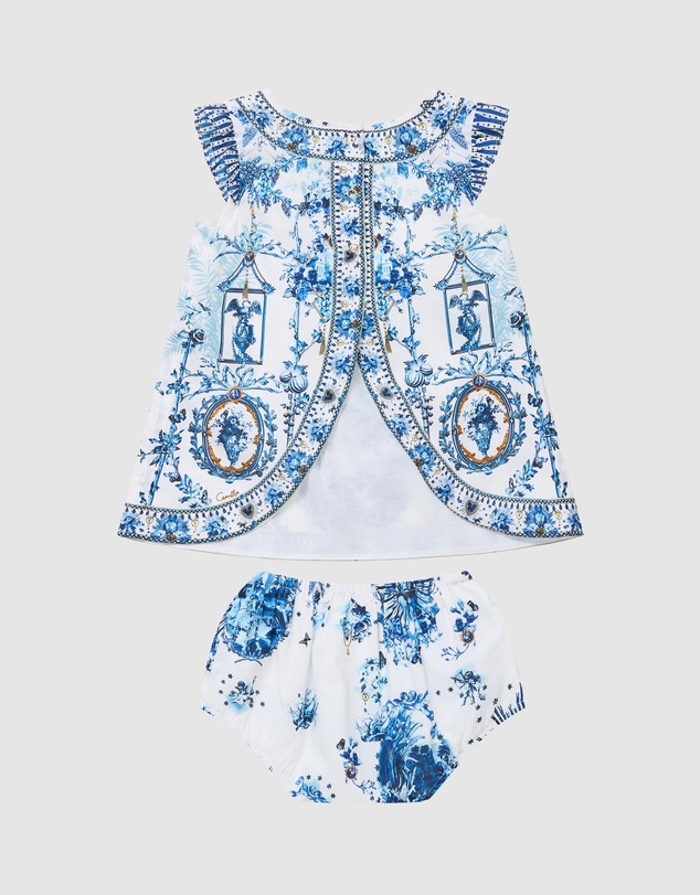Camilla - Frill Sleeve Top and Bloomer Set - Babies