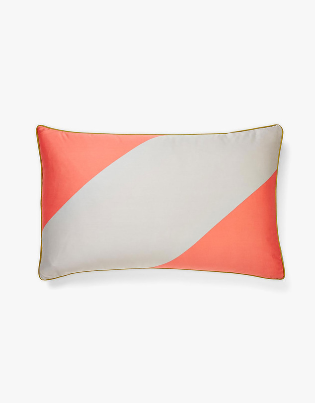 Aura Home - Big Stripe Standard Pillowcase in Coral