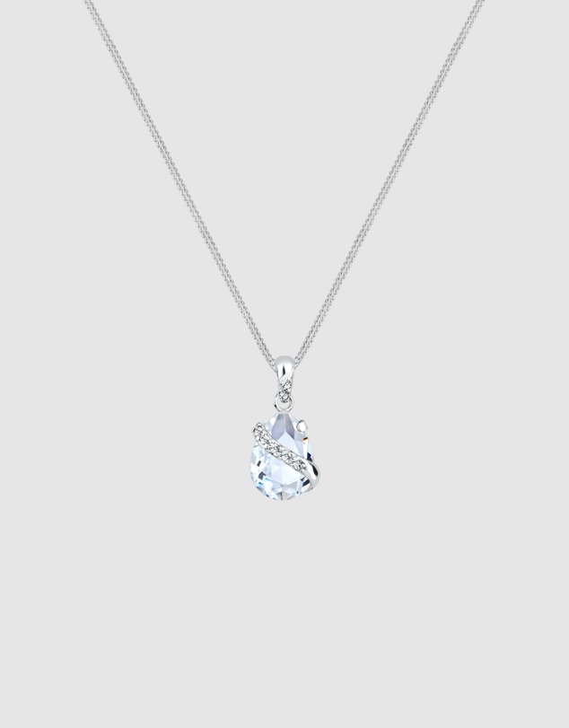 Elli Jewelry - Necklace Crystal Drop 925 Sterling Silver