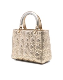 Pre-Loved by Azura Reborn - Pre-Loved Medium Metallic Lambskin Cannage Lady Dior