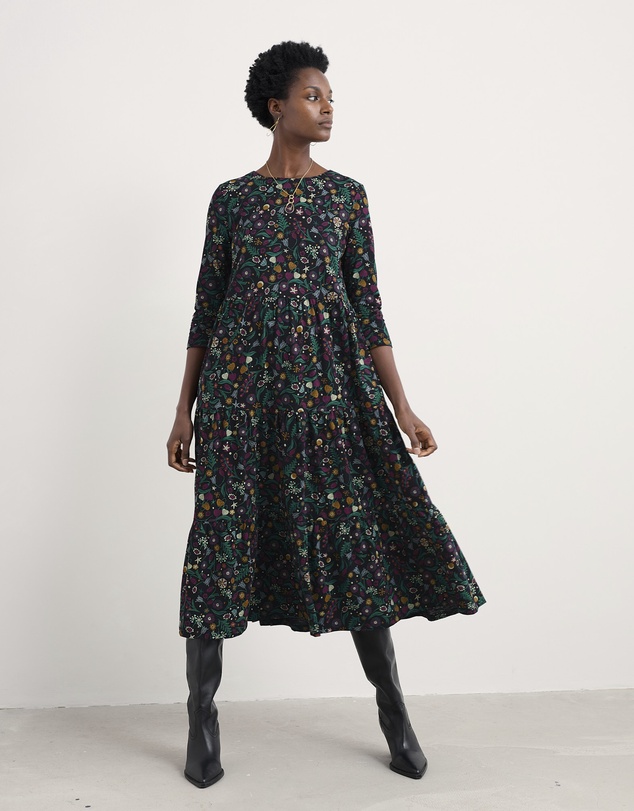 Seasalt - Seasalt Cornwall Black Line Strokes Dress