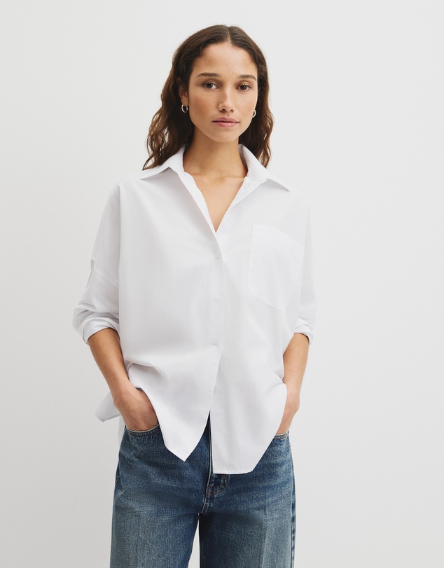 Country Road - Drape Sleeve Cotton Shirt