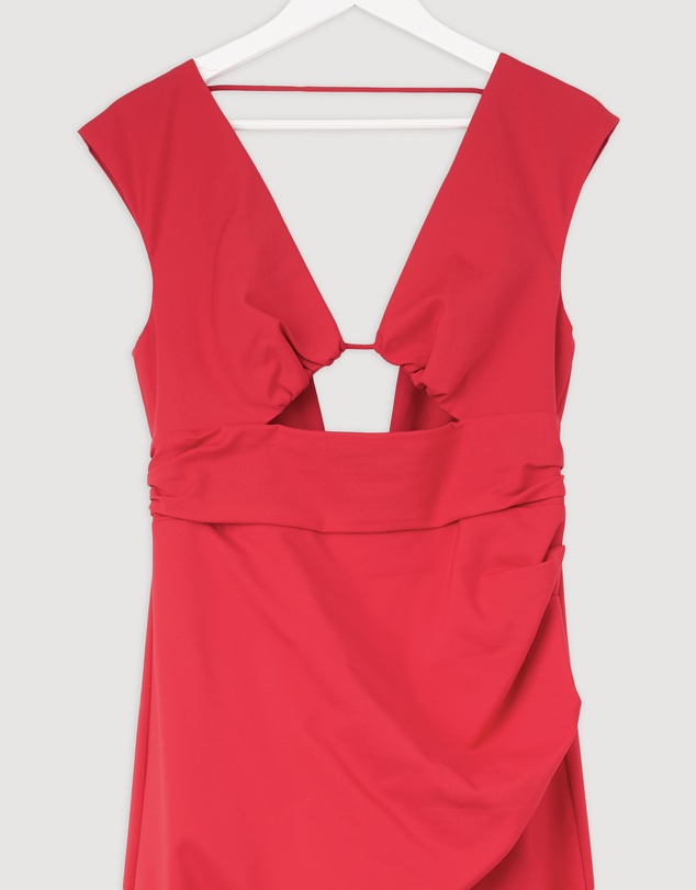 Revibe - Repaired Shona Joy Lani Plunged Cut Out Maxi Dress - ICONIC EXCLUSIVE - AU 12