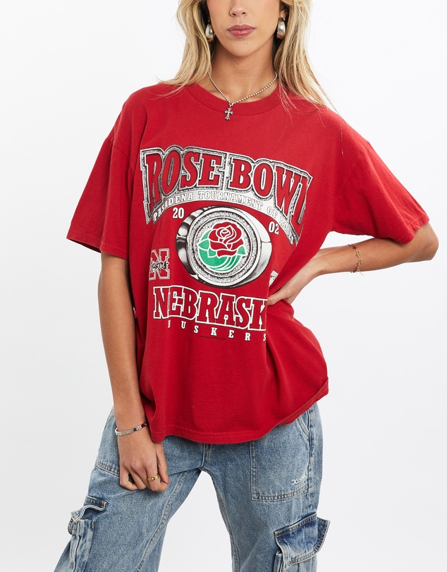Vintage by The Real Deal - Pre Loved - Vintage NCAA University of Nebraska Huskers Rose Bowl Tee