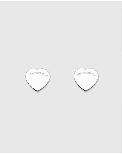Von Treskow - Mini VT Flat Heart Studs