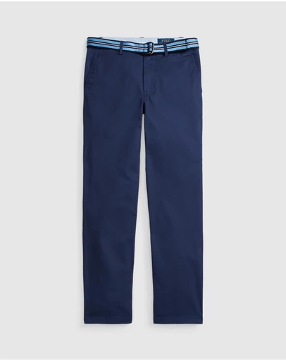 Polo Ralph Lauren - Belted Slim Fit Stretch Twill Pants - Teens - The Iconic Exclusive