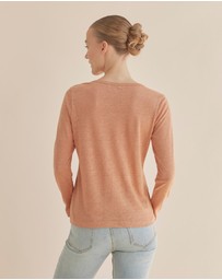 Amelius - Priya Long Sleeve Linen Jersey Top
