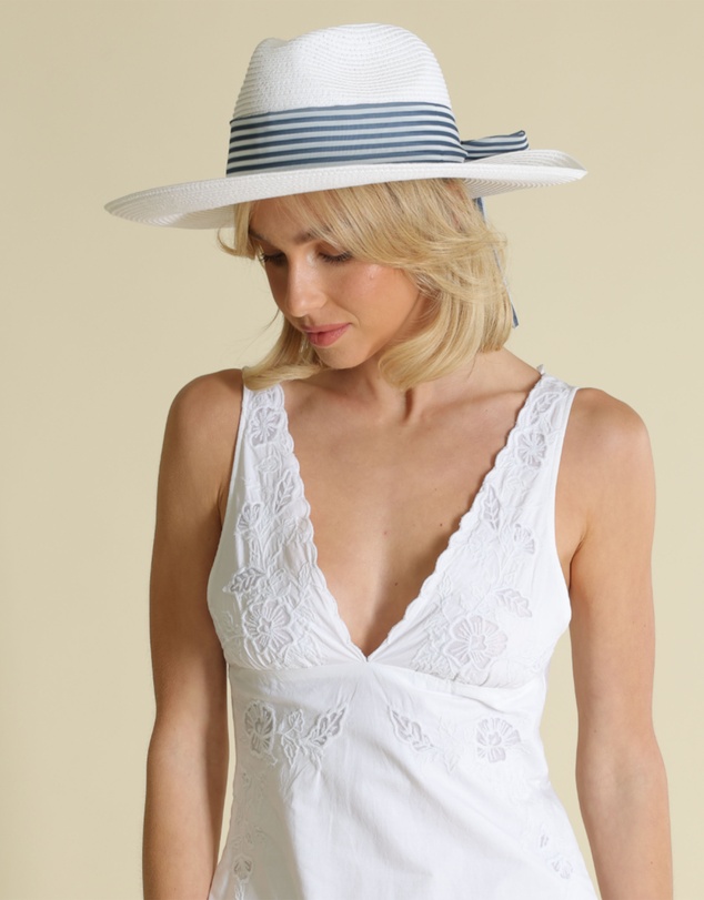 Morgan & Taylor - Archer Short-Back Fedora in White