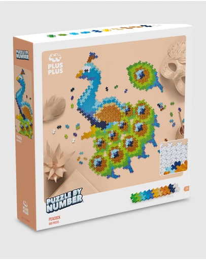 Plus Plus - Puzzle by Number - Peacock 800pcs