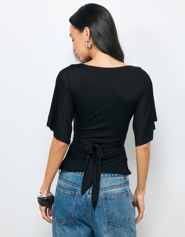 AERE - Elyse Cupro Tie Top