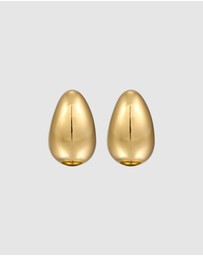 Elli Jewelry - Earrings Stud Drop Chunky in 925 Sterling Silver Gold Plated