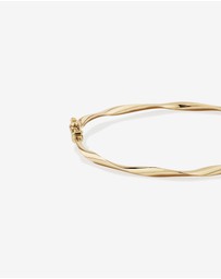 Michael Hill - 60mm Hollow Twist Bangle In 10kt Yellow Gold