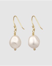 Elli Jewelry - Earrings Hanger Pearl 925 Sterling Silver Gold-Plated