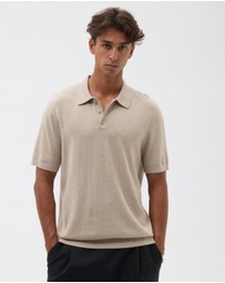 AERE - Silk Blend Smooth Knit Polo