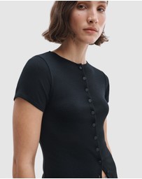 rag & bone - The Knit Button Tee