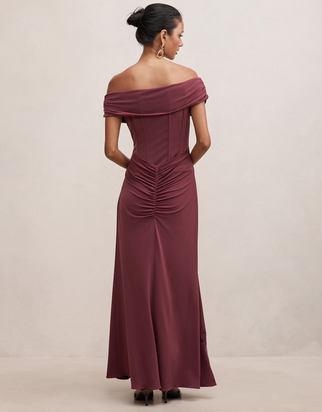 Forever New Petite - Ania Petite Ruched Bardot Maxi Dress
