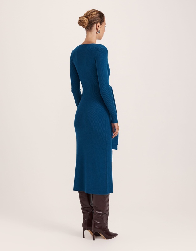 SABA - Elle Wool Blend Wrap Knit Dress