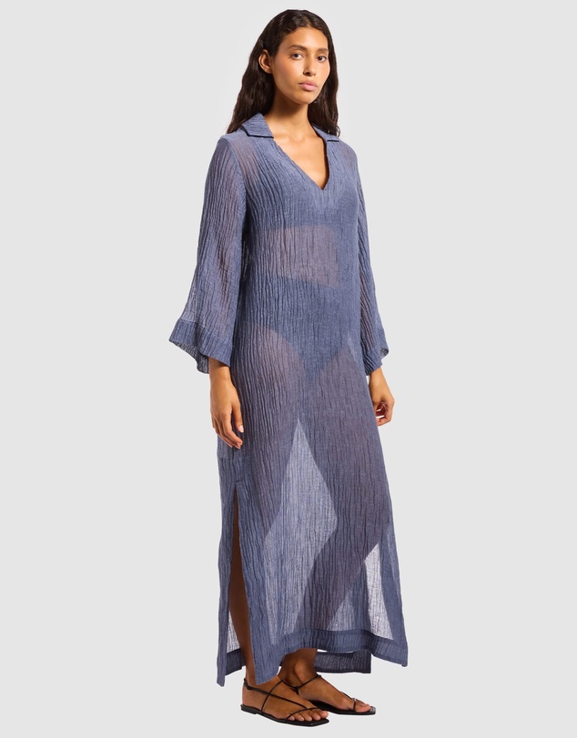 JETS - Wave Gauze Sheer Full Length Cover Up