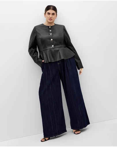 City Chic - Renee Faux Leather Jacket